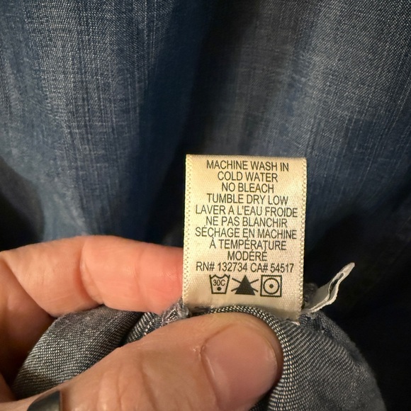 Anthropologie Cloth & Stone Chambray Shirt dress size S - Picture 11 of 12